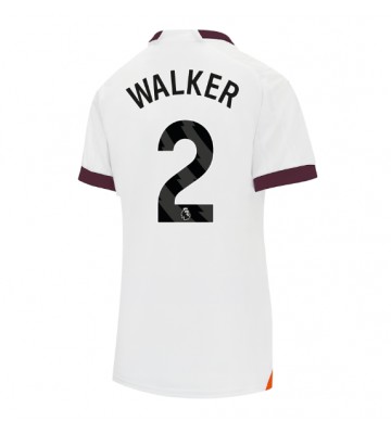 Manchester City Kyle Walker #2 Segunda Equipación Mujer 2023-24 Manga Corta